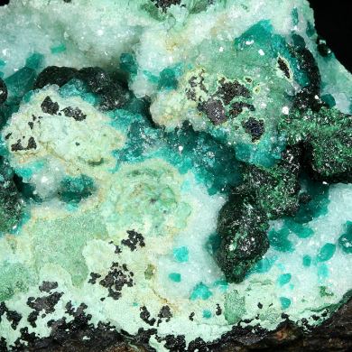 Dioptase with Malachite