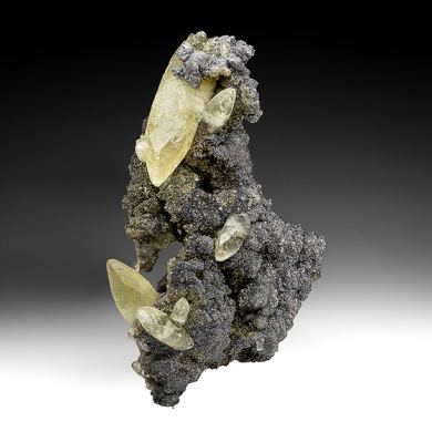 Calcite with Galena, Pyrite