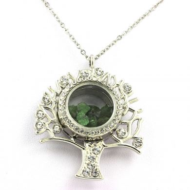 Raw Tsavorite Garnet Necklace.