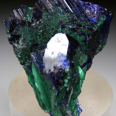 Azurite with Malachite