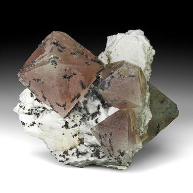 Fluorite with Arsenopyrite, Calcite