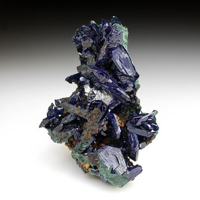 Azurite with Malachite