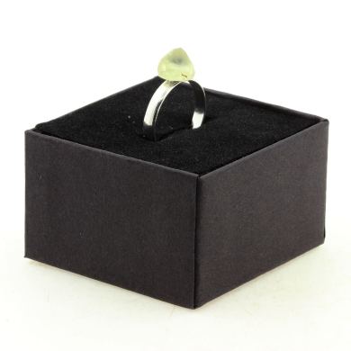 Silver Plated Spodumene Hiddenite Ring. 9.12 ct.