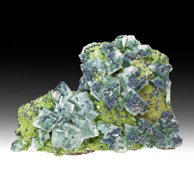 Calcite with Duftite, Mottramite