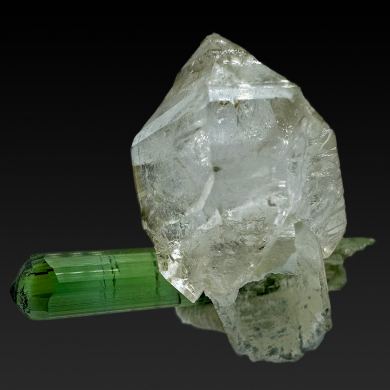 Tourmaline elbaite, quartz