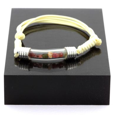 Raw Multicolor Tourmaline bracelet.