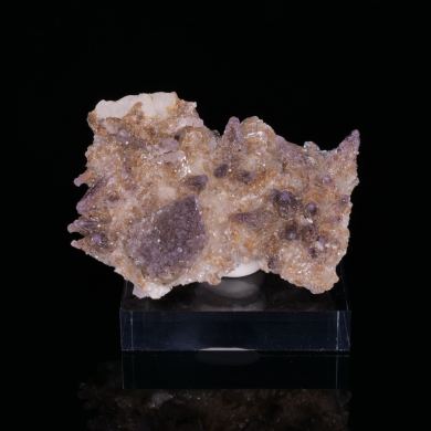 YTTROFLUORITE on CALCITE - Qinglong Mine (Dachang Mine), Qinglong, Qianxinan, Guizhou, China